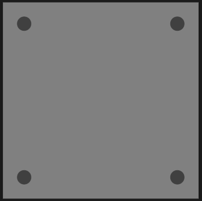 200mm x 200mm x 6mm Steel Base Plate with 4 x Holes