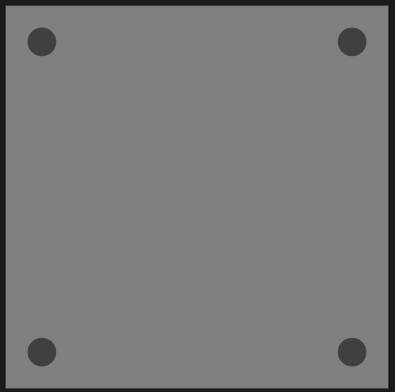 250mm x 250mm x 12mm Steel Base Plate with 4 x Holes