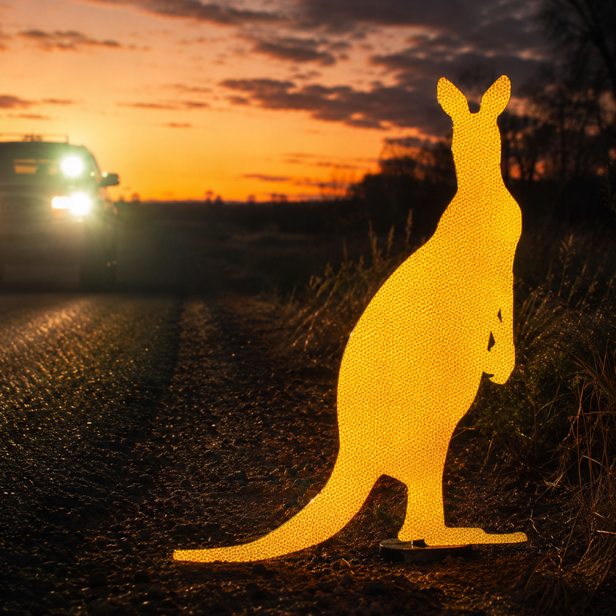 Reflective Corflute Kangaroo 900mm x 1200mm x5mm