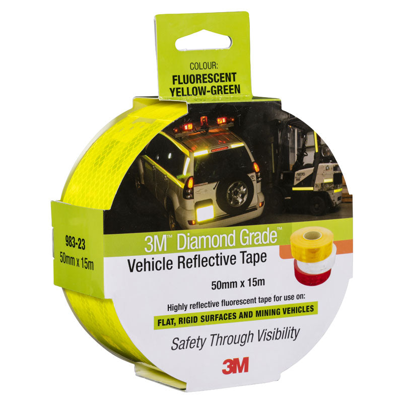 3M Diamond Grade Vehicle Reflective Tape 15m roll - Fluro Yellow/Green