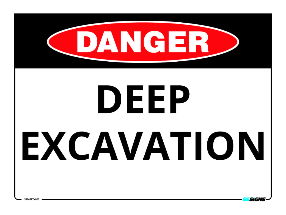 Danger - Deep Excavation - SSSafety020