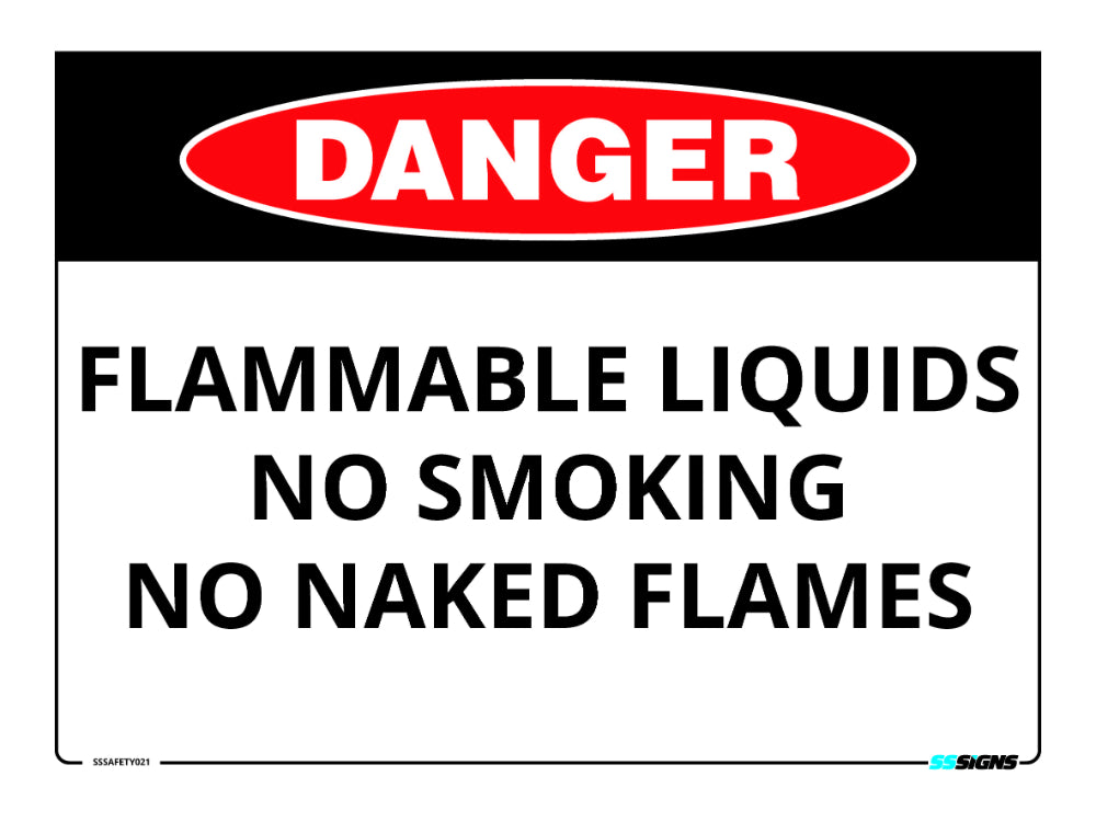 Danger - Flammable Liquids - No Smoking - SSSafety021