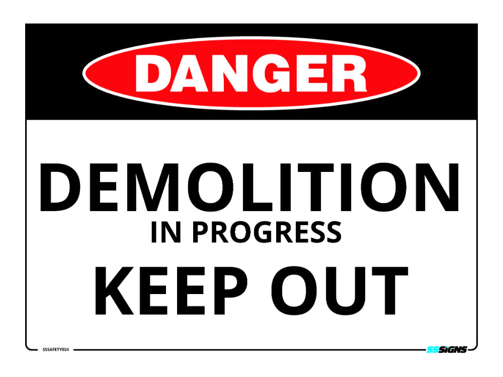 Danger - Demolition In Progress - SSSafety024