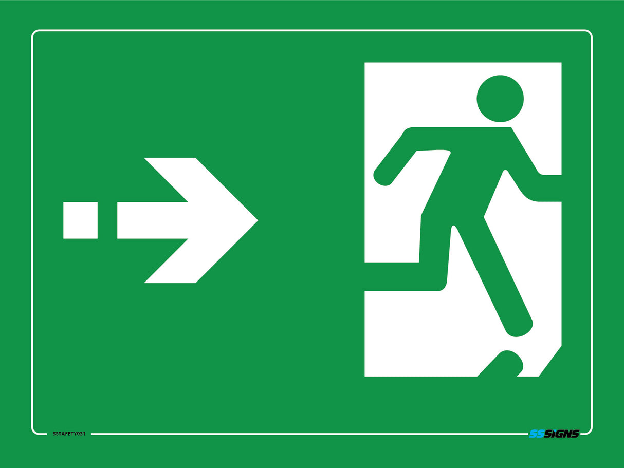 Exit Directional - RIGHT ARROW - SSSafety031