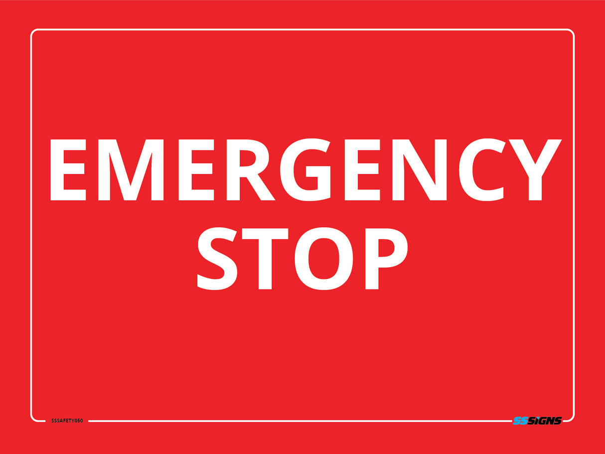 Emergency Stop Sign - SSSafety050