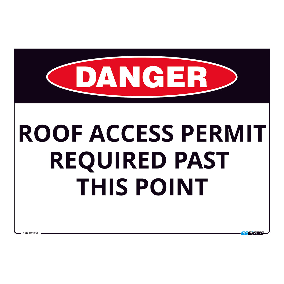 Danger - Roof Access Permit - SSSafety053
