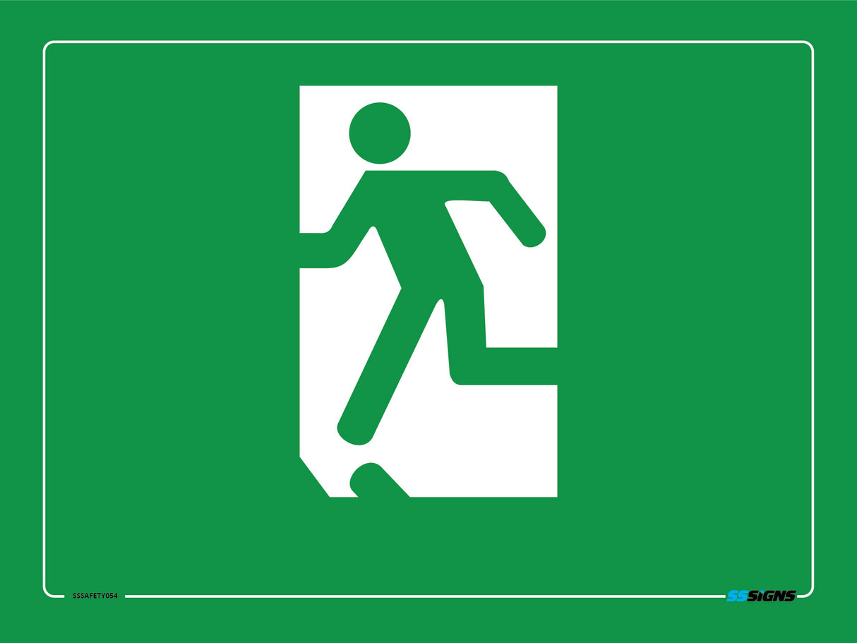 Emergency Exit Sign - LEFT - SSSafety054