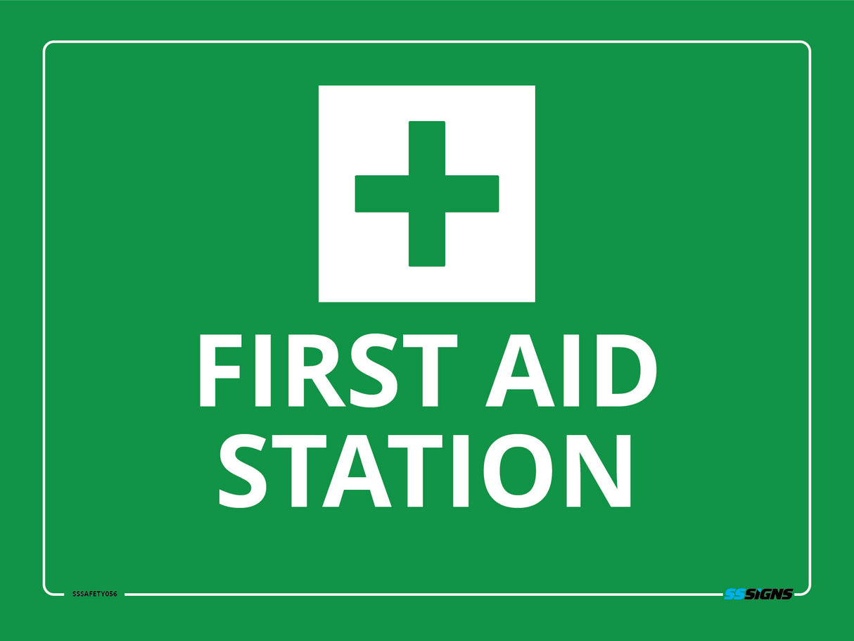 First Aid Station Sign - SSSafety056