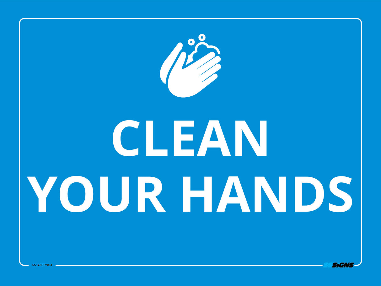 Clean Your Hands Sign - SSSafety061