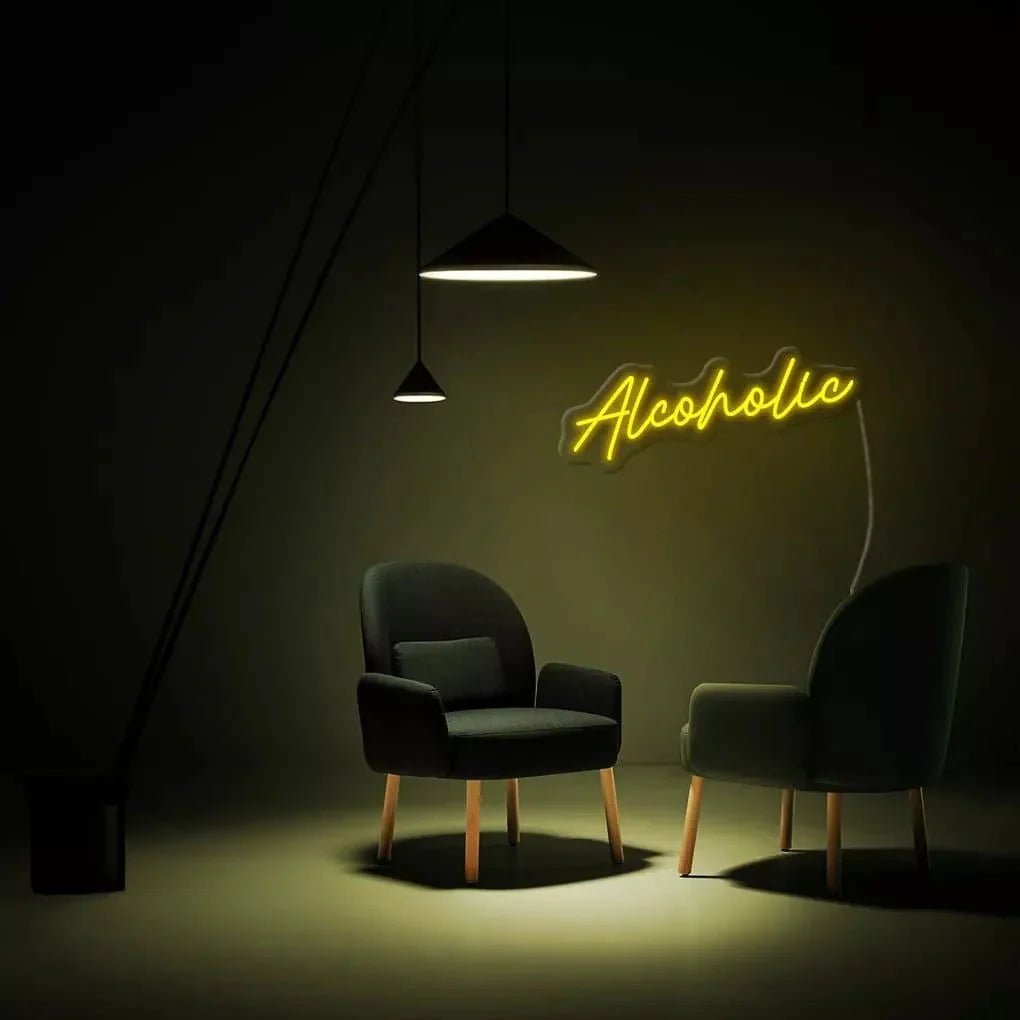 "Alcoholic" Neon Sign - SS Signs Online