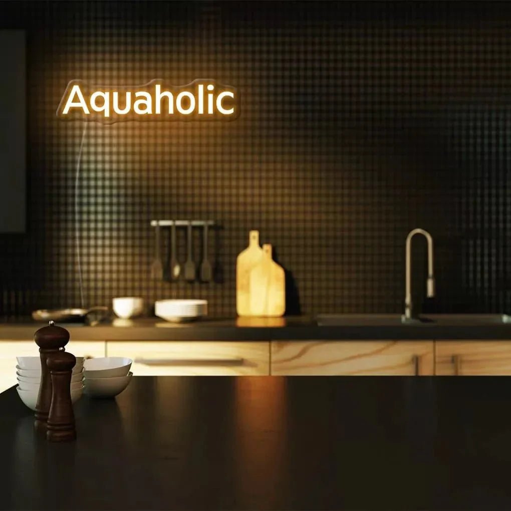 "Aquaholic" Neon Sign - SS Signs Online
