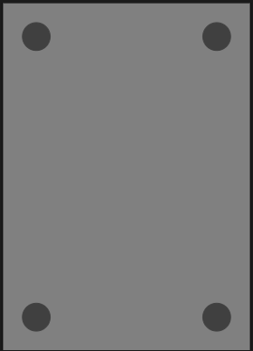 A steel base plate with four holes, typically used for mounting or structural support.