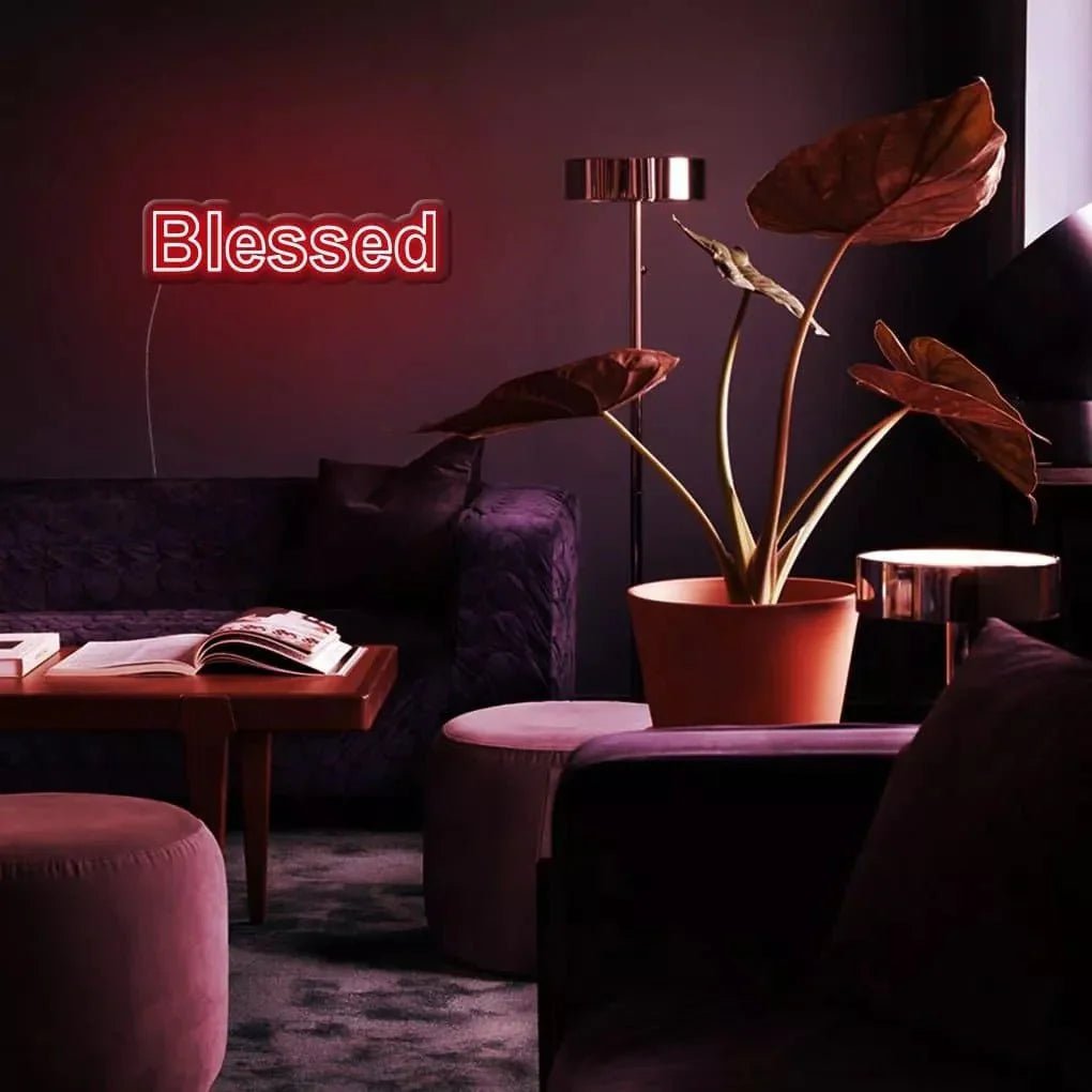 "Blessed" Neon Sign - SS Signs Online