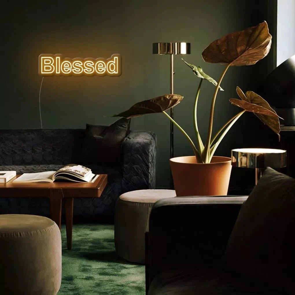 "Blessed" Neon Sign - SS Signs Online