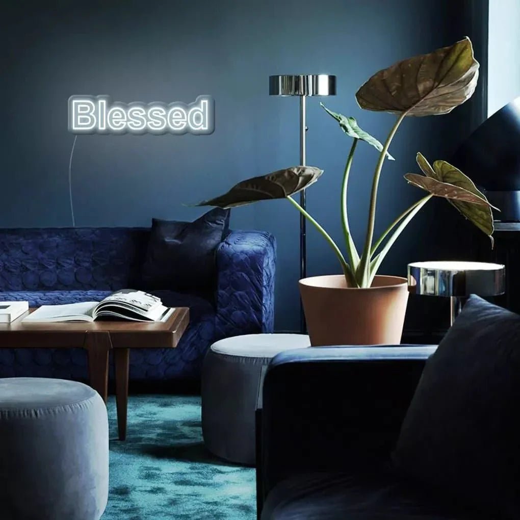 "Blessed" Neon Sign - SS Signs Online