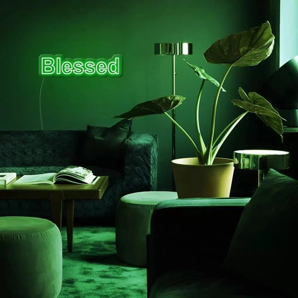 "Blessed" Neon Sign - SS Signs Online