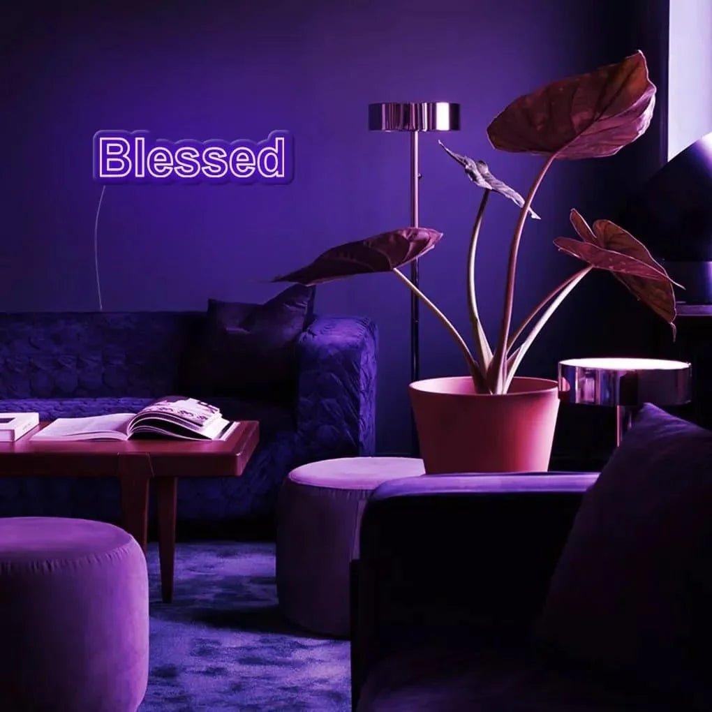 "Blessed" Neon Sign - SS Signs Online