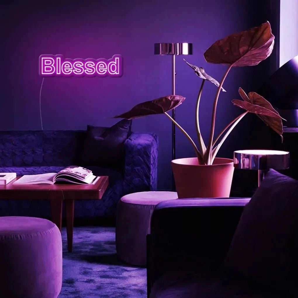 "Blessed" Neon Sign - SS Signs Online