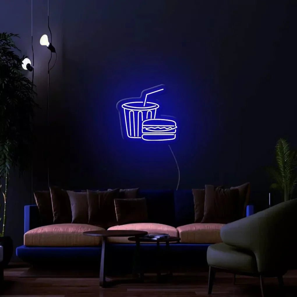 "Burger & Drinks" Neon Sign - SS Signs Online