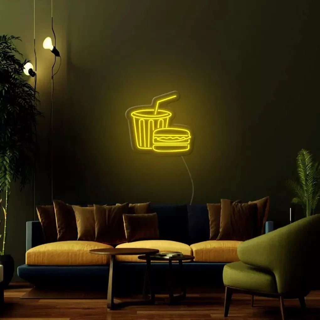 "Burger & Drinks" Neon Sign - SS Signs Online