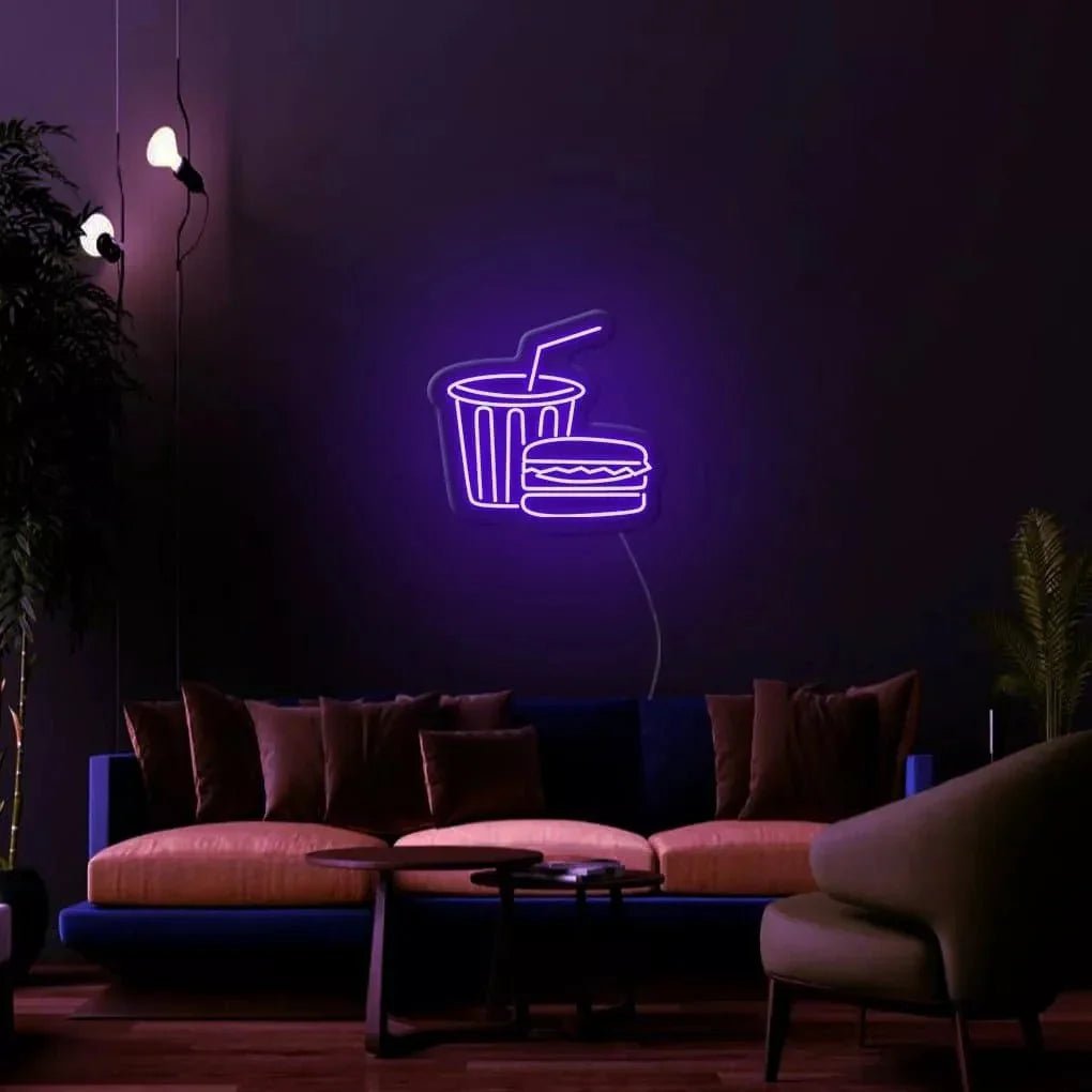 "Burger & Drinks" Neon Sign - SS Signs Online