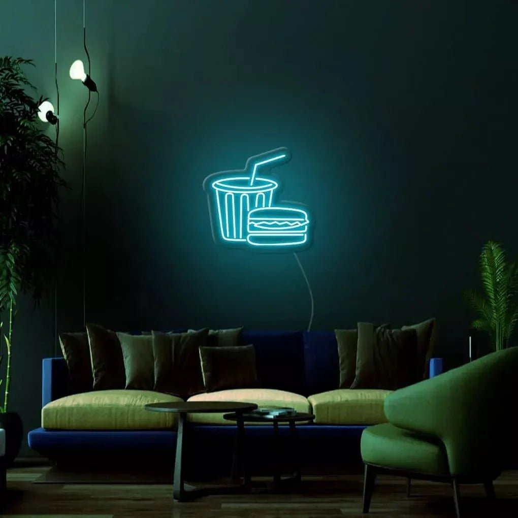 "Burger & Drinks" Neon Sign - SS Signs Online
