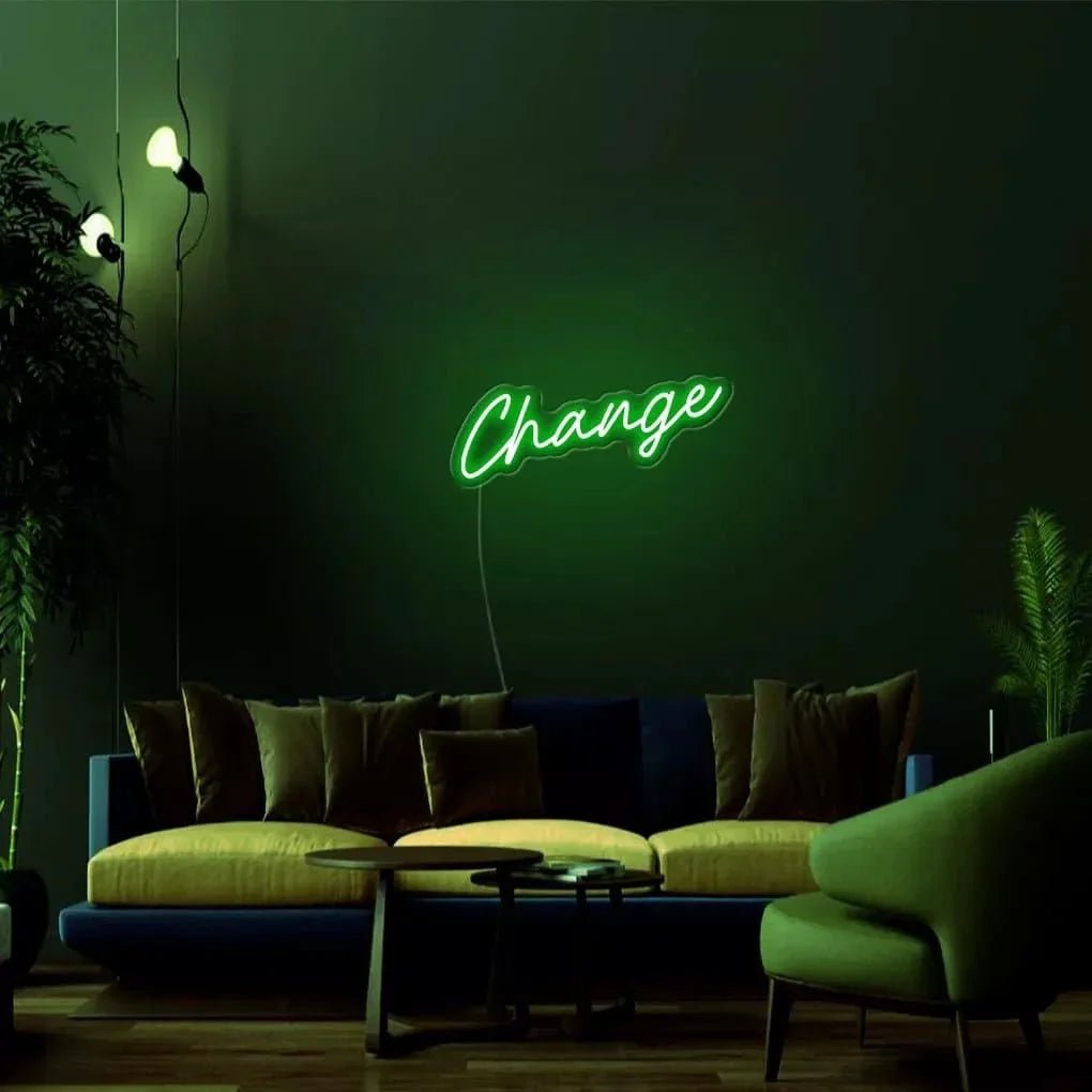 "Change" Neon Sign - SS Signs Online