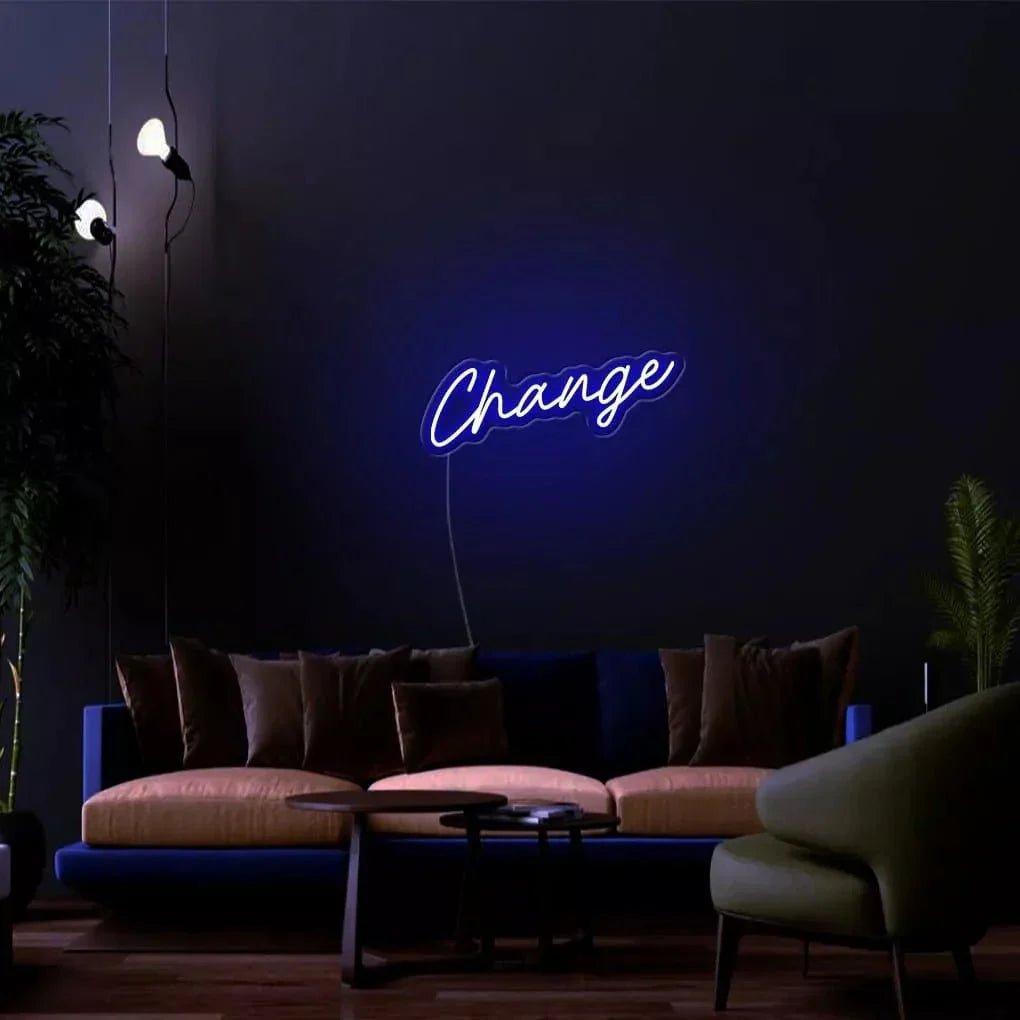 "Change" Neon Sign - SS Signs Online