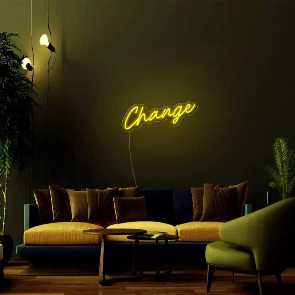 "Change" Neon Sign - SS Signs Online