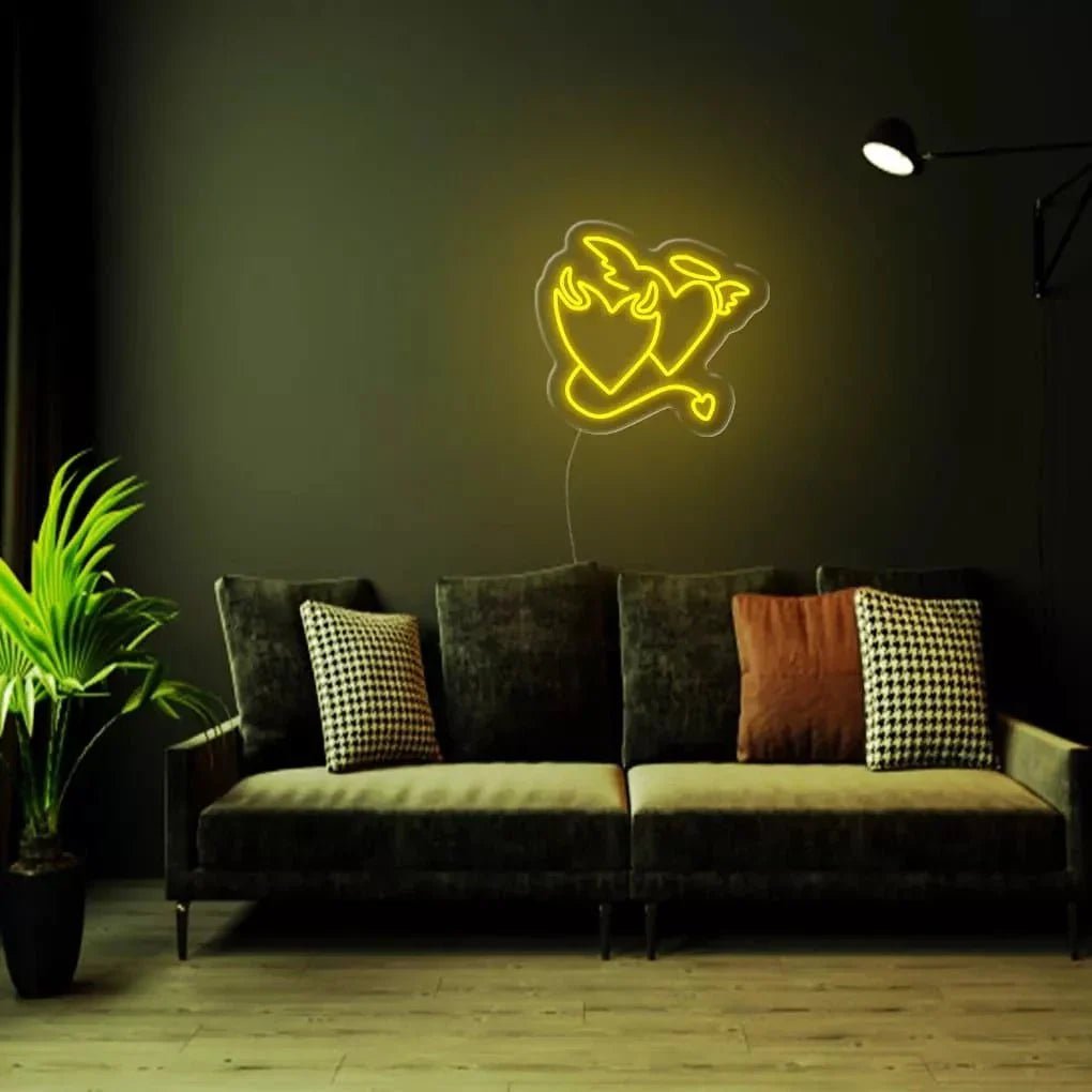 "Devil Hearts" Neon Sign - SS Signs Online