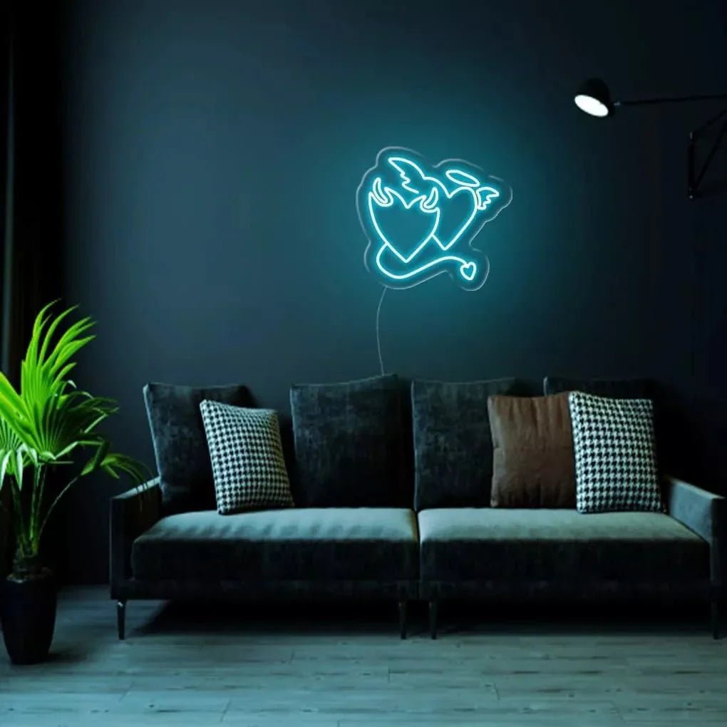 "Devil Hearts" Neon Sign - SS Signs Online