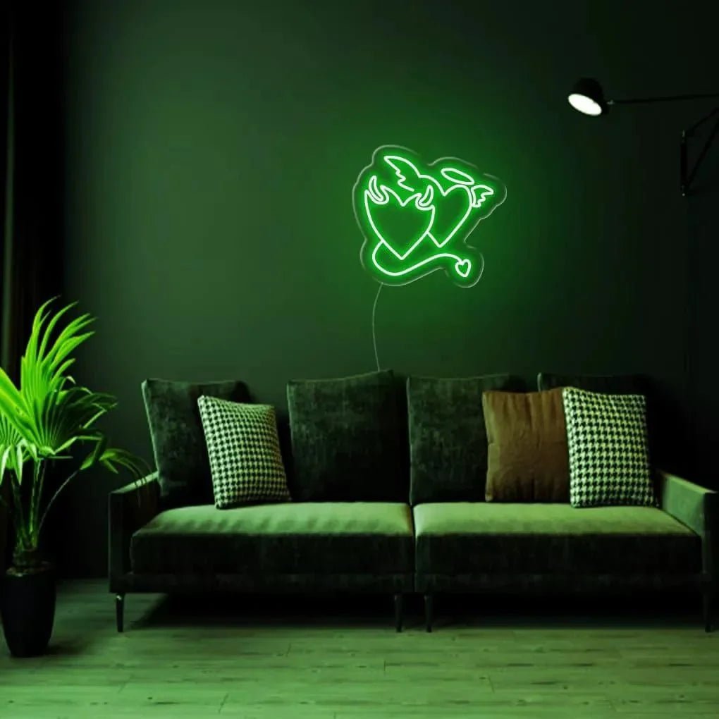 "Devil Hearts" Neon Sign - SS Signs Online