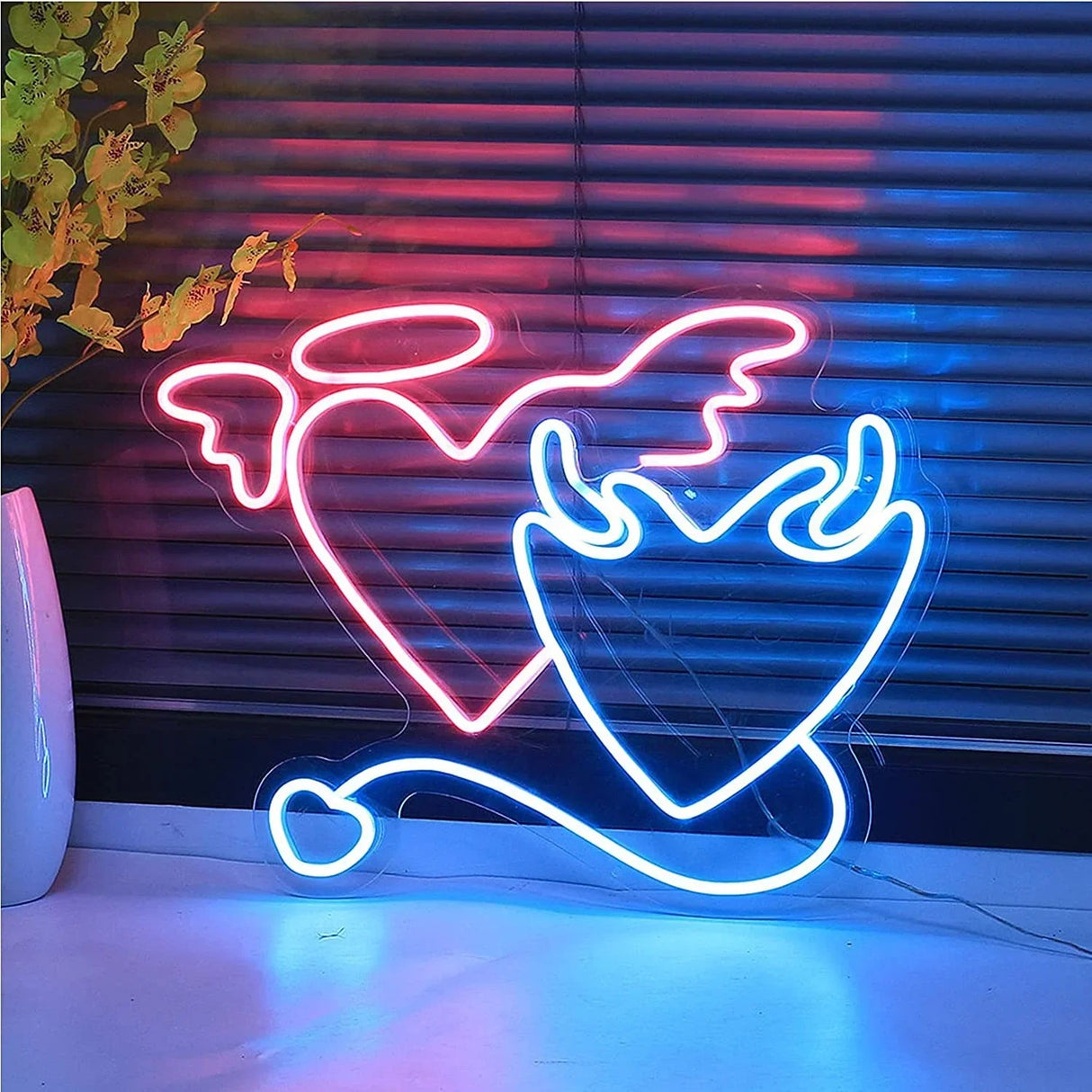 "Devil Hearts" Neon Sign - SS Signs Online