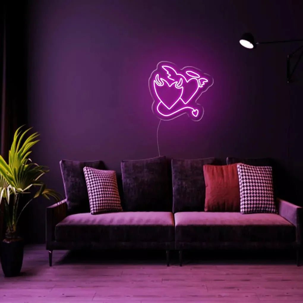 "Devil Hearts" Neon Sign - SS Signs Online