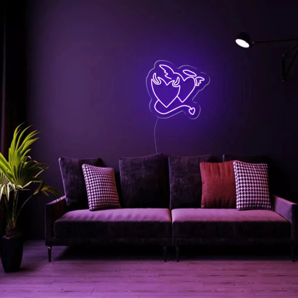 "Devil Hearts" Neon Sign - SS Signs Online