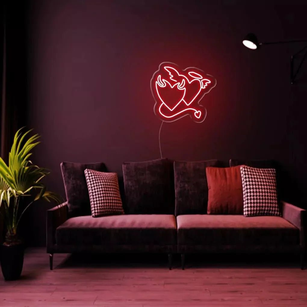 "Devil Hearts" Neon Sign - SS Signs Online
