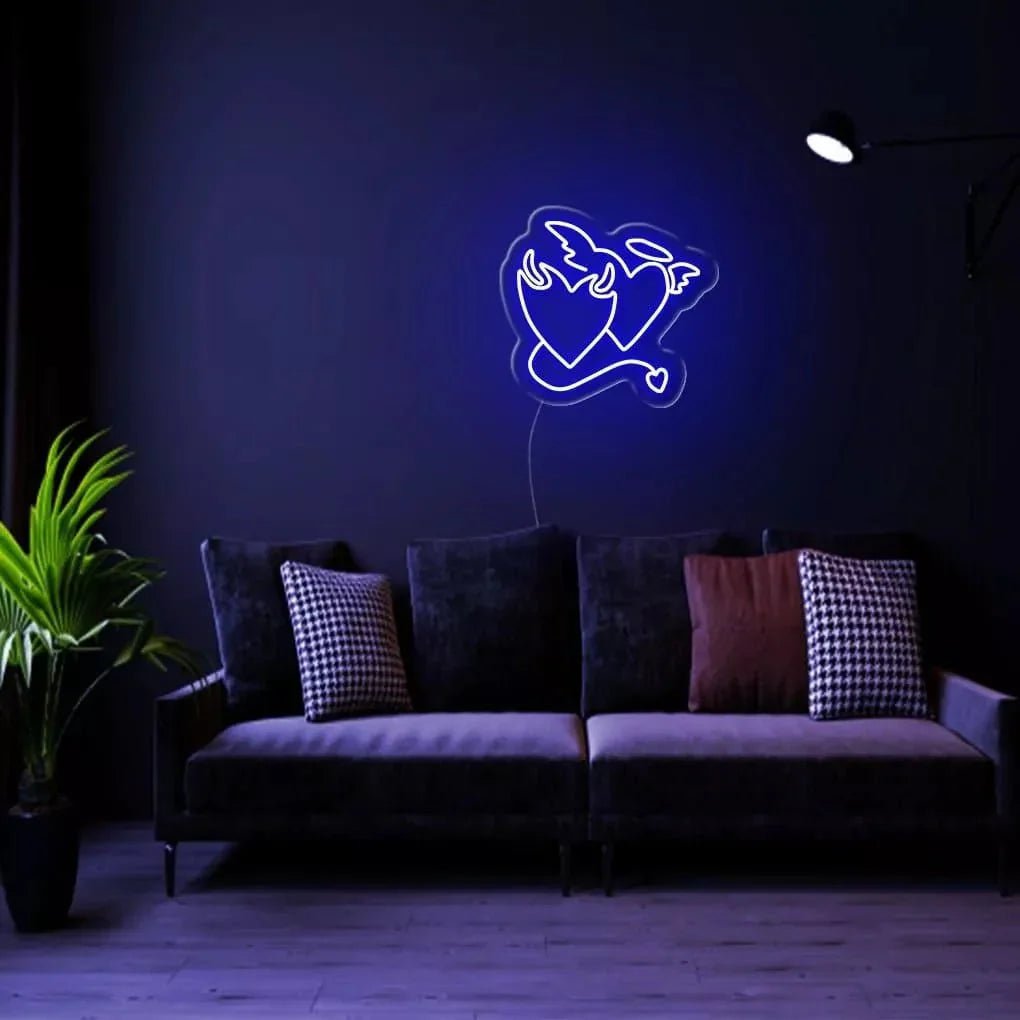 "Devil Hearts" Neon Sign - SS Signs Online