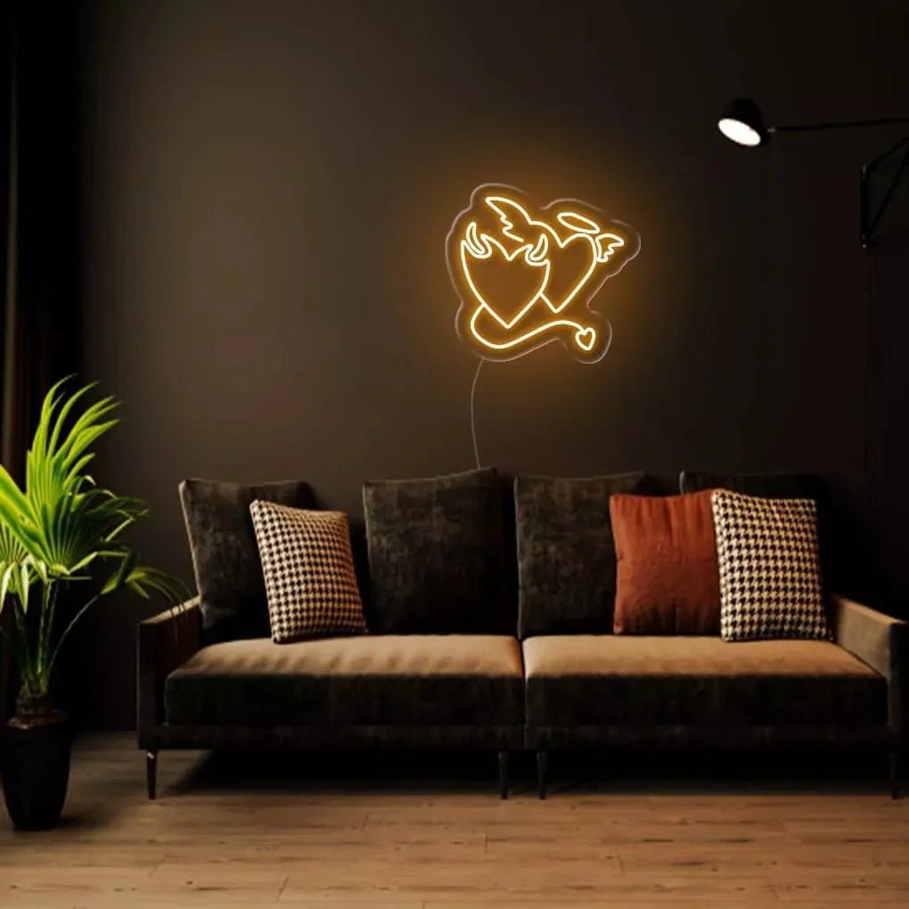 "Devil Hearts" Neon Sign - SS Signs Online