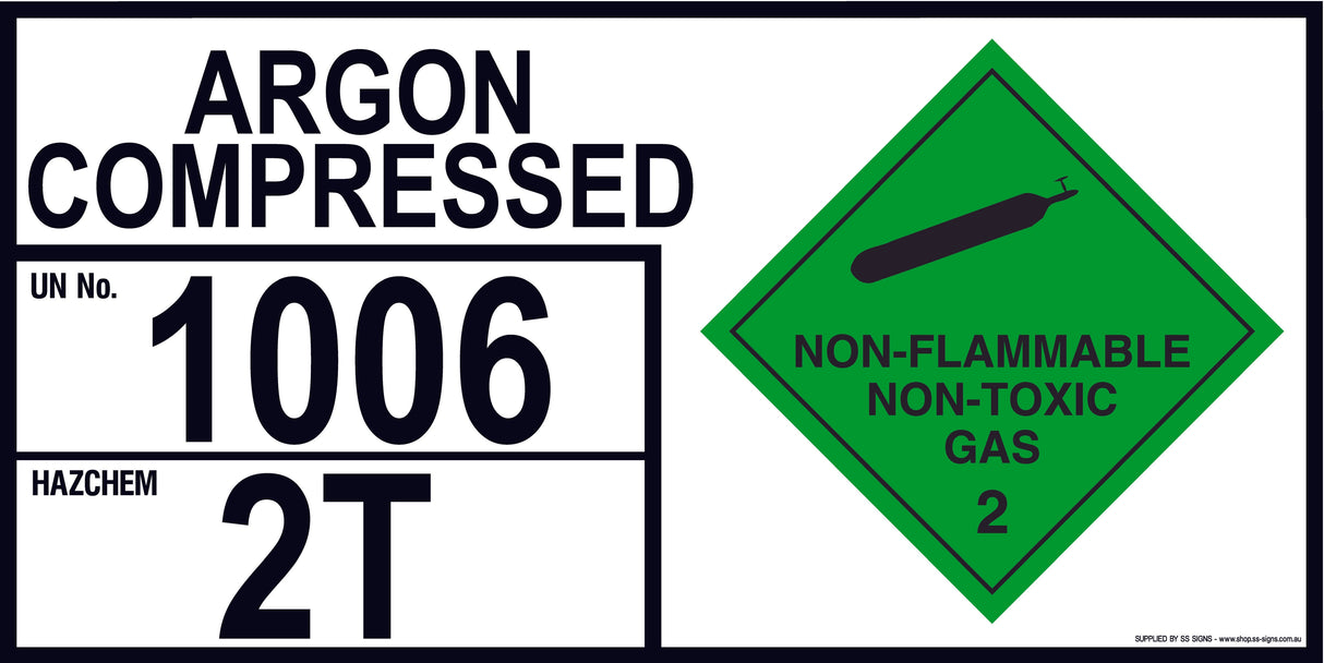 Emergency Information Panel - Argon Compressed - Storage - SS Signs Online