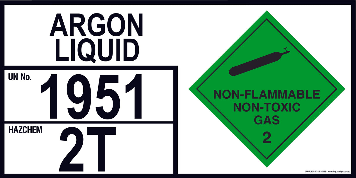 Emergency Information Panel - Argon Liquid - Storage - SS Signs Online