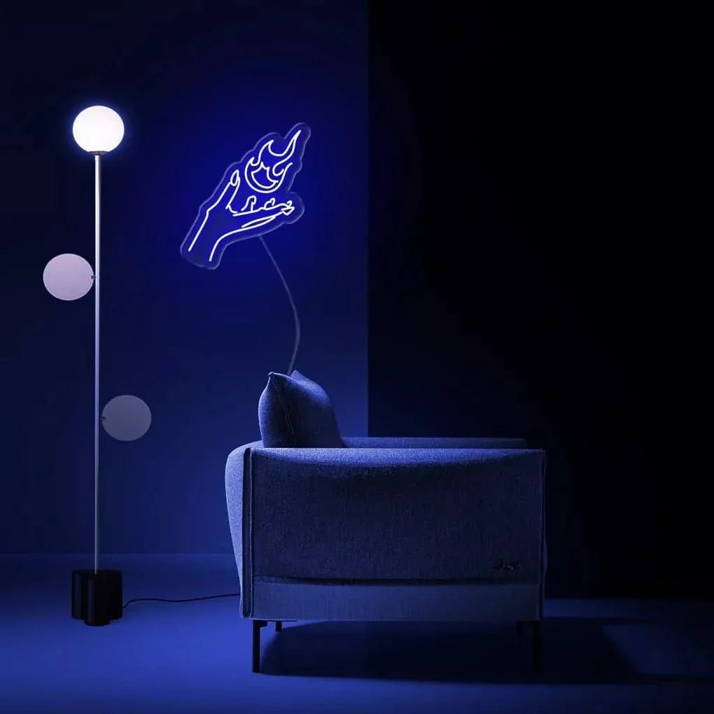 "Flame Hand" Neon Sign - SS Signs Online