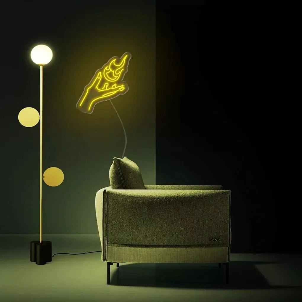 "Flame Hand" Neon Sign - SS Signs Online