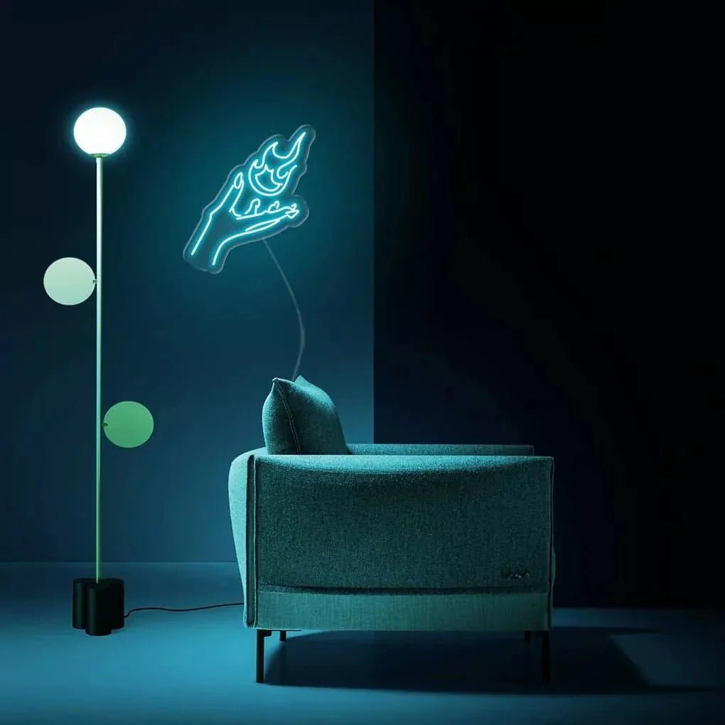 "Flame Hand" Neon Sign - SS Signs Online