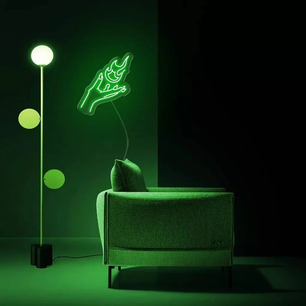 "Flame Hand" Neon Sign - SS Signs Online