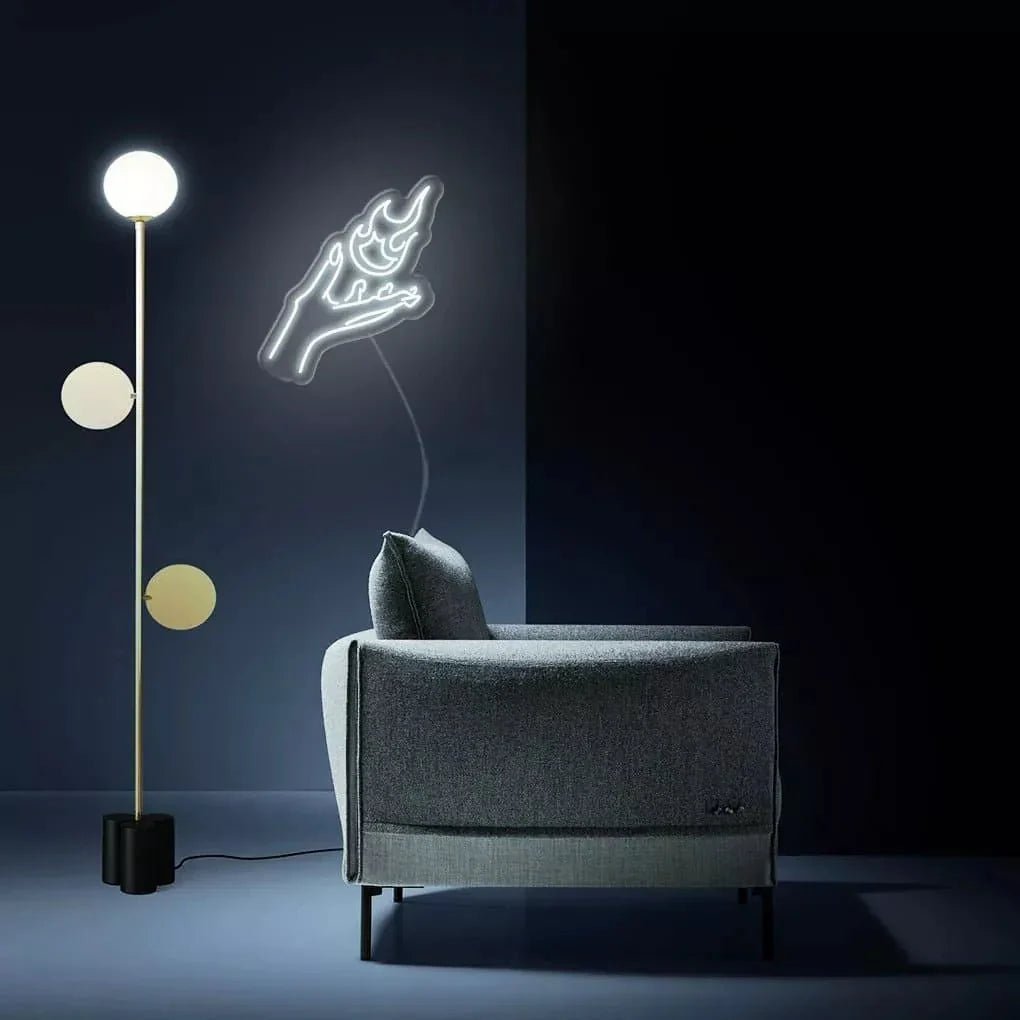 "Flame Hand" Neon Sign - SS Signs Online