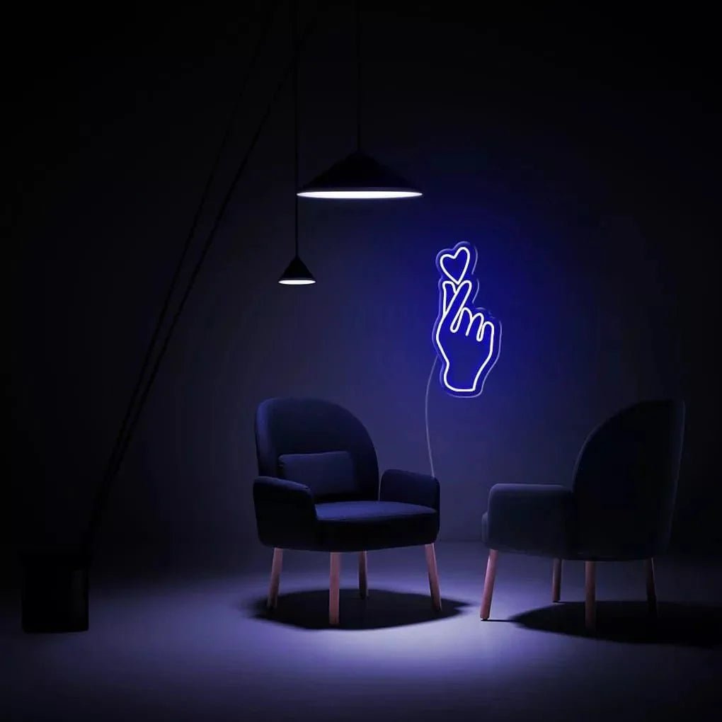 "Hand Heart" Neon Sign - SS Signs Online