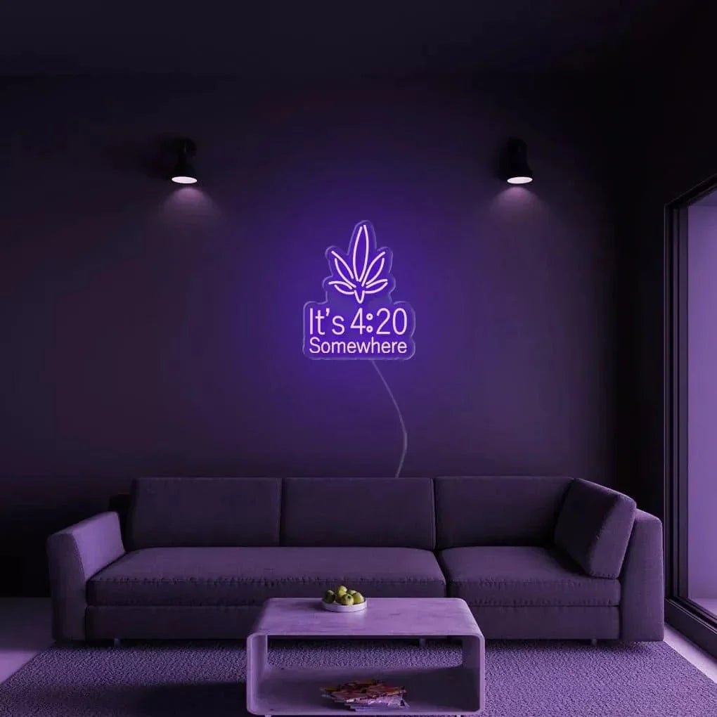 "It's 4:20 Somewhere" Neon Sign - SS Signs Online