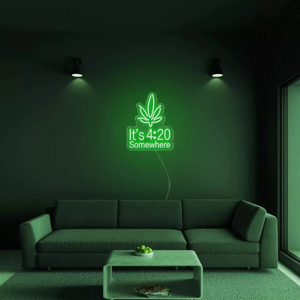 "It's 4:20 Somewhere" Neon Sign - SS Signs Online