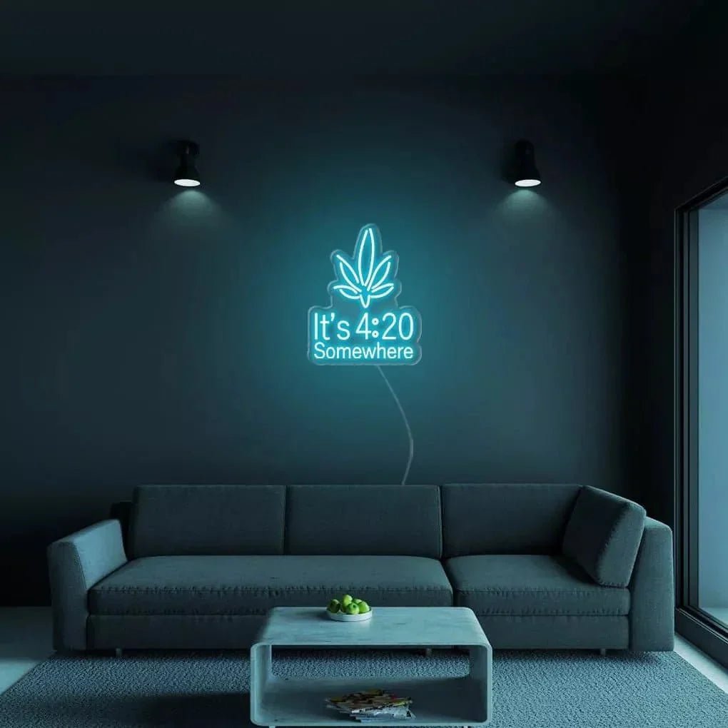 "It's 4:20 Somewhere" Neon Sign - SS Signs Online