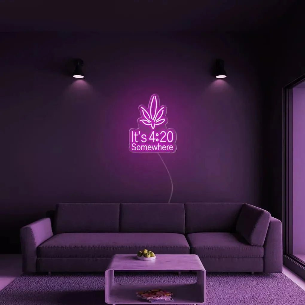 "It's 4:20 Somewhere" Neon Sign - SS Signs Online